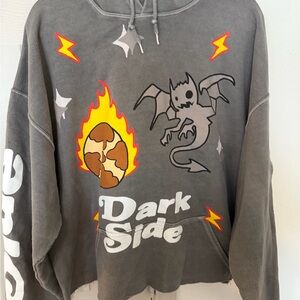 PacSun Gray Pullover Hoodie with Drawstring